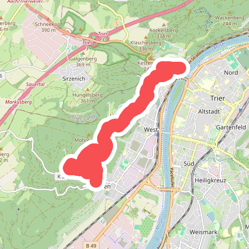 Trier Wanderweg T2 (Euren Helenenbrunnen - Napoleonsbrücke B51)