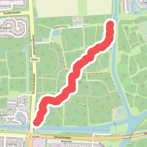 Wandelroute wandelpad 't Henkepad