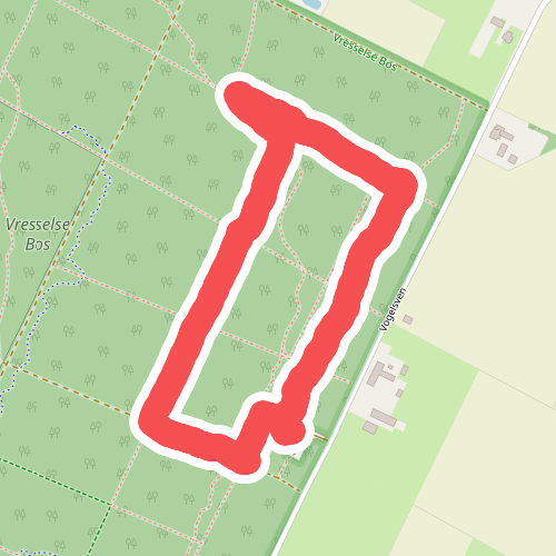 Wandelroute honden losloop Vresselsbos