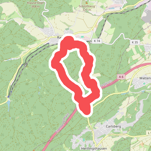 Parkplatz Carlsberg Rundwanderweg 5