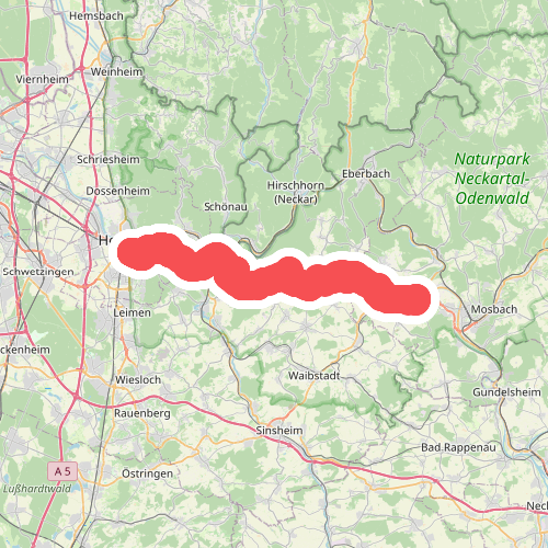Odenwaldklub HW 38, Heidelberg - Waldwimmersbach - Mörtelstein