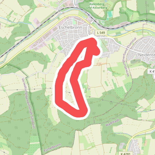 Rundwanderweg Eschelbronn Sporthalle 2: Weißeberg-Weg