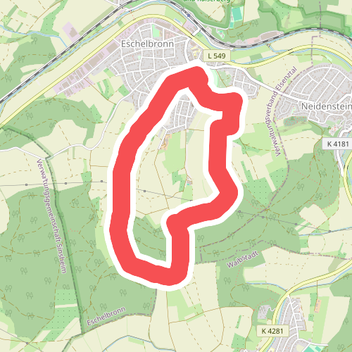 Rundwanderweg Eschelbronn Sporthalle 3: Kuhloch-Weg