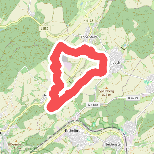 Rundwanderweg Mönchzell Sportplatz 3: Kloster-Weg