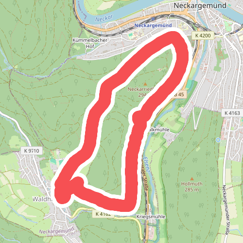 Rundwanderweg Neckargemünd Friedhof 9 - Waldhilsbach-Weg