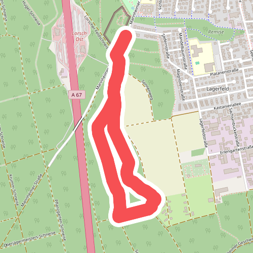 Rundwanderweg Lorsch Birkengarten 2: Birkengarten-Weg