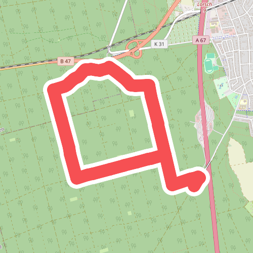 Rundwanderweg Lorsch Mannheimer Straße 2: Dreibuchenschneisenweg