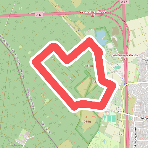 Rundwanderweg Viernheim Lampertheimer Straße 2: Wildbrandschneisen-Weg