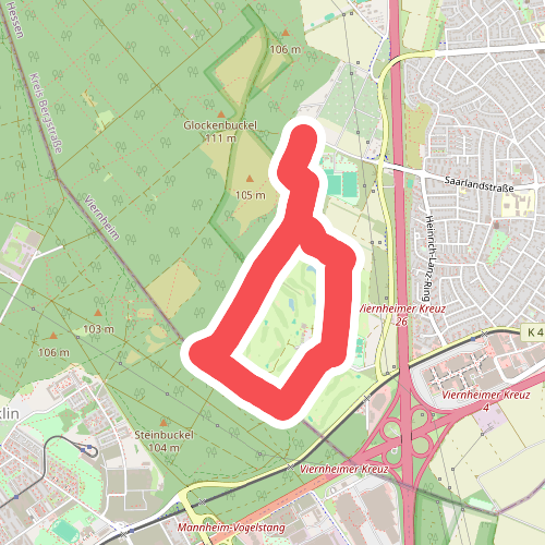 Rundwanderweg Viernheim Sandgabe 3: Golfplatz-Weg