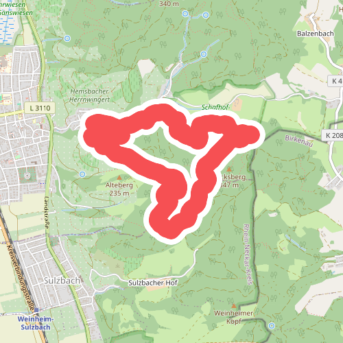 Rundwanderweg Hemsbach Mühlweg 3: Bocksberg-Weg