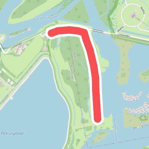 Wandelroute dijk polder Maltha