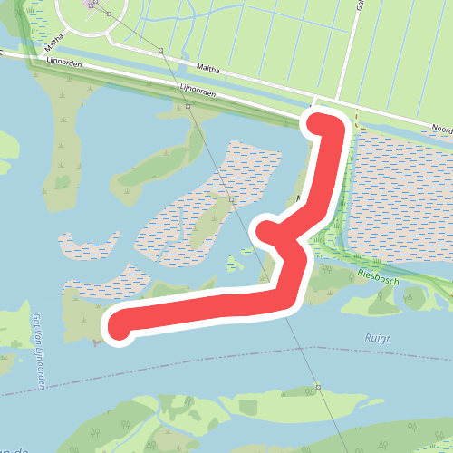 Wandelroute vogelkijkhut polder Maltha