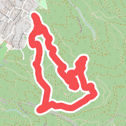 Rundwanderweg Alsbach-Hähnlein Herzog-Ulrich-Ruhe 4: Hoboken-Weg