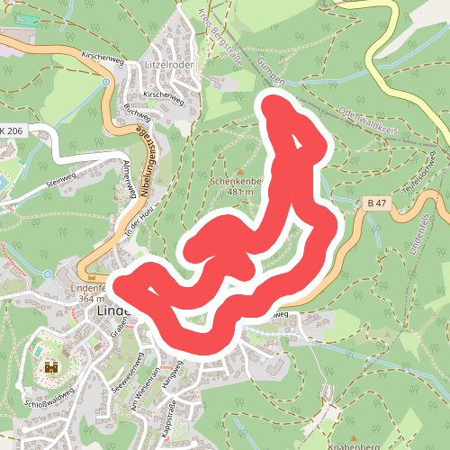 Rundwanderweg Lindenfels 2: Schenkenberg-Weg
