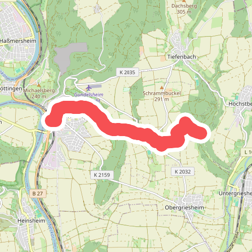 Blauer Punkt, Gundelsheim - Bachenau