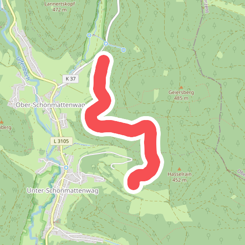 Verbindungsweg Waldlehrpfad zu R1, 2, 3 P-Wetschbach