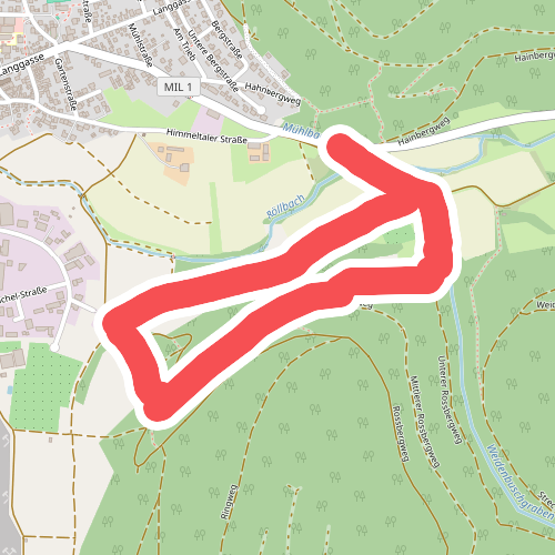 Roter Hase, Rundwanderweg Röllfeld