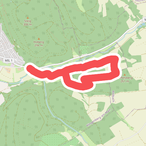 Roter Schmetterling, Rundwanderweg Röllfeld