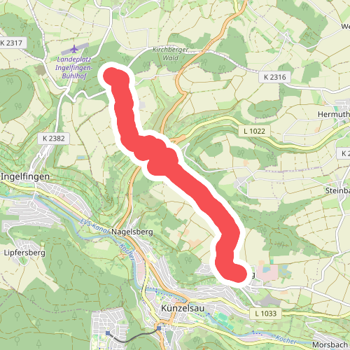 blaues Minus Rodachshof - Garnberg