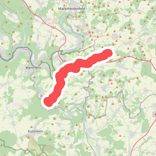 Gebietswanderweg roter Schrägstrich