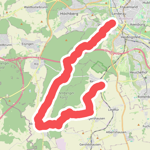 Rot: Wü-Steinbachtal - Reichenberg