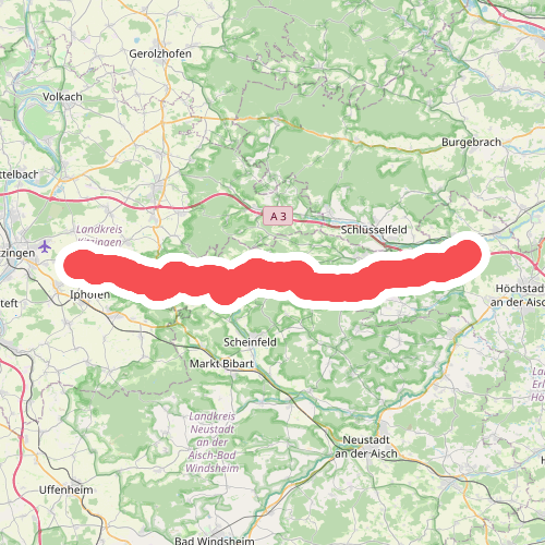 Blaues Dreieck - von Rödelsee nach Weingartsgreuth