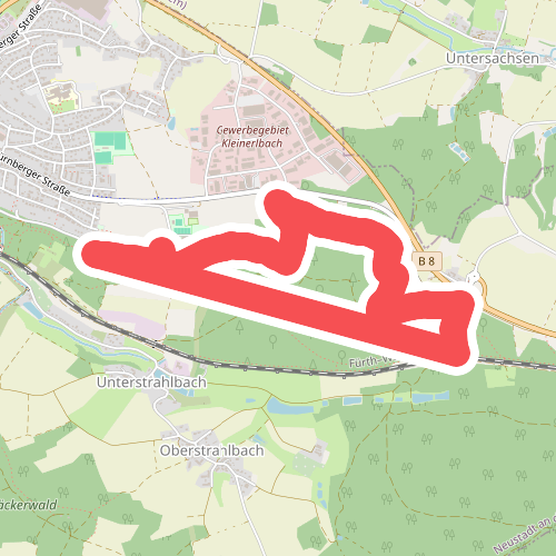 Grüne Nordic Walking Strecke