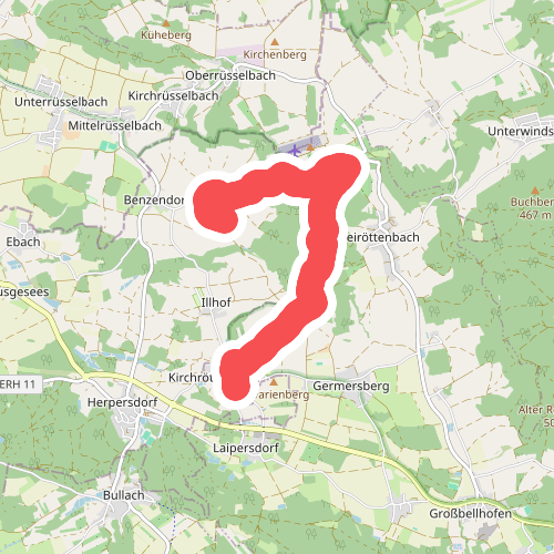 Kirchröttenbach – Segelflugplatz –Oedhof