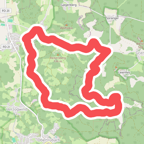Bärnfels Rundwanderweg Leienfelser Wald