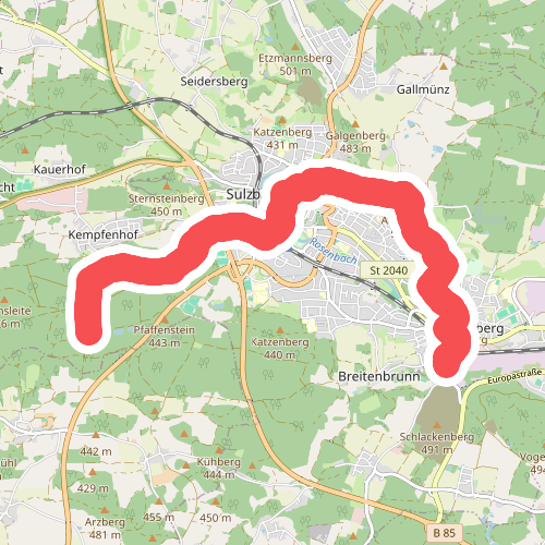 Erzweg (4) Wegvarinate in Sulzbach-Rosenberg