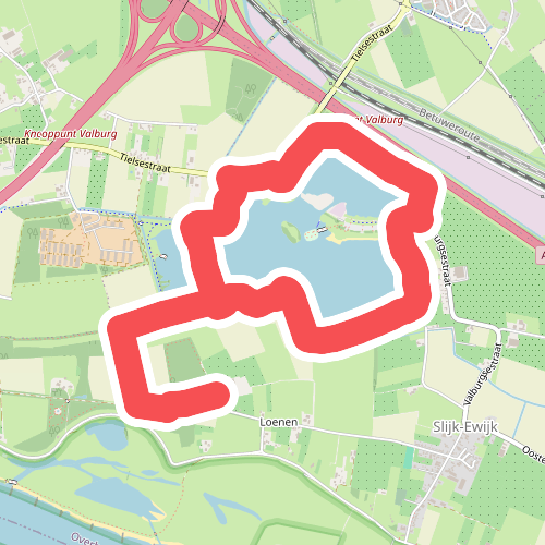 Wandelroute Rondje Strandpark Slijk-Ewijk