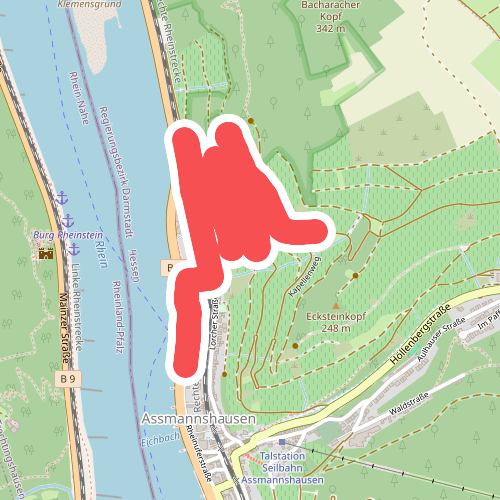 Rheinsteig-Zuweg Assmannshausen (Nord)