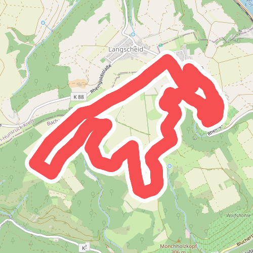 Panoramarundweg (Hahn, roter Pfeil)