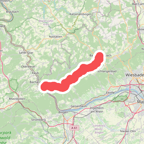 Gelber Punkt Bad Schwalbach nach Lorch