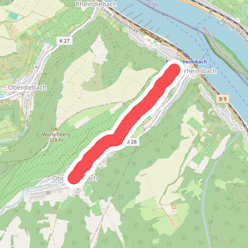 Rheinburgenweg Zugangsweg Oberheimbach