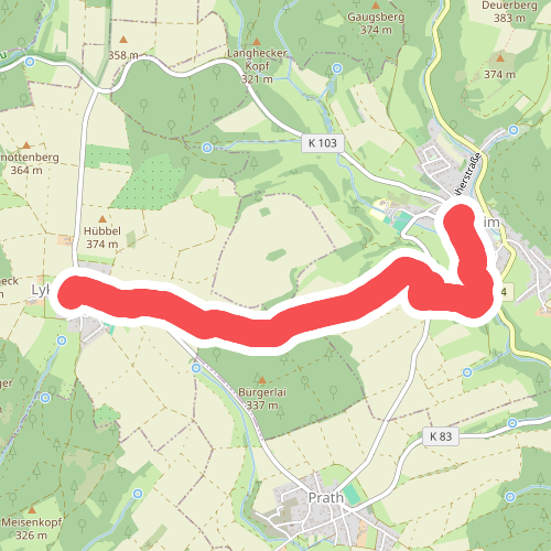 Rheinsteig-Zuweg Dahlheim