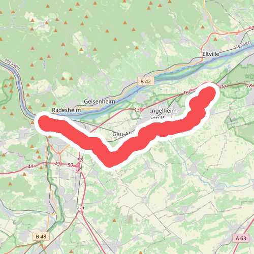 Rheinhöhenweg 8. Etappe Bingen - Heidesheim (lrh.)