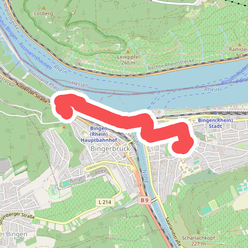 Rheinburgenweg Zugangsweg Bingen