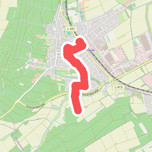 Rheinterrassenweg Zuweg Bodenheim und Bahnhof [Süd]