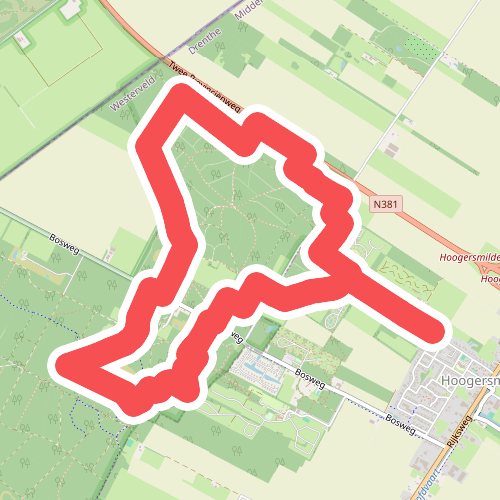 Wandelroute Olde Smildeger - kort