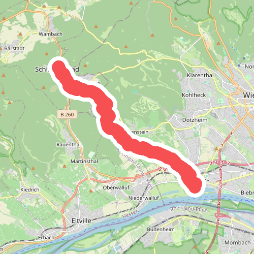 Rotes Dreieck WI Schierstein nach Schlangenbad