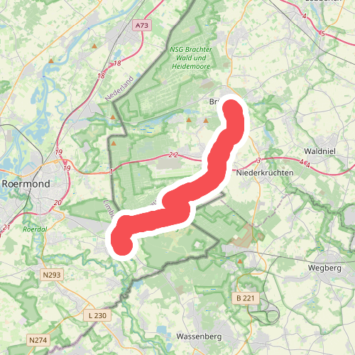 Meinweg dag 1 - Herkenbosch - Brüggen · Meinweg etappe 1