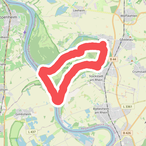 Rundwanderweg Riedstadt Erfelder Fußgängerbrücke 3: Haubentaucherweg