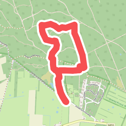 Wandelroute Berkenheuvel, Drents-Friese Wold, vlakbij Diever