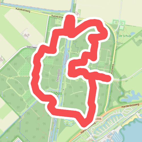 Beverroute Harderbos, vlakbij Biddinghuizen