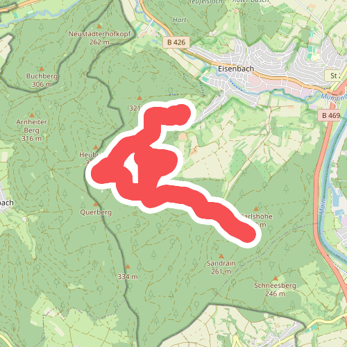 Grünes N Naturfreundehaus Eisenbach bis Waldhaus Obernburg