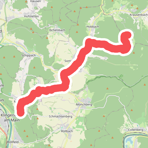 Gebietswanderweg Roter Balken, Klingenberg - Geishöhe