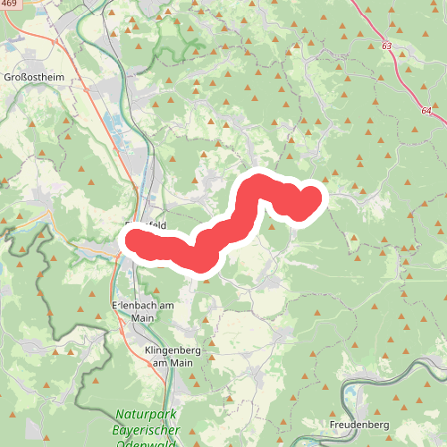 Gebietswanderweg Rotes X, Elsenfeld Bhf. - Hobbach Neuhammer