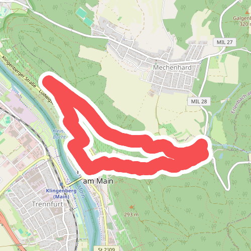 Rote Schnepfe, Rundwanderweg Klingenberg
