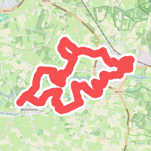 Wandelroute 16 km Hackfort, door en rondom Vorden